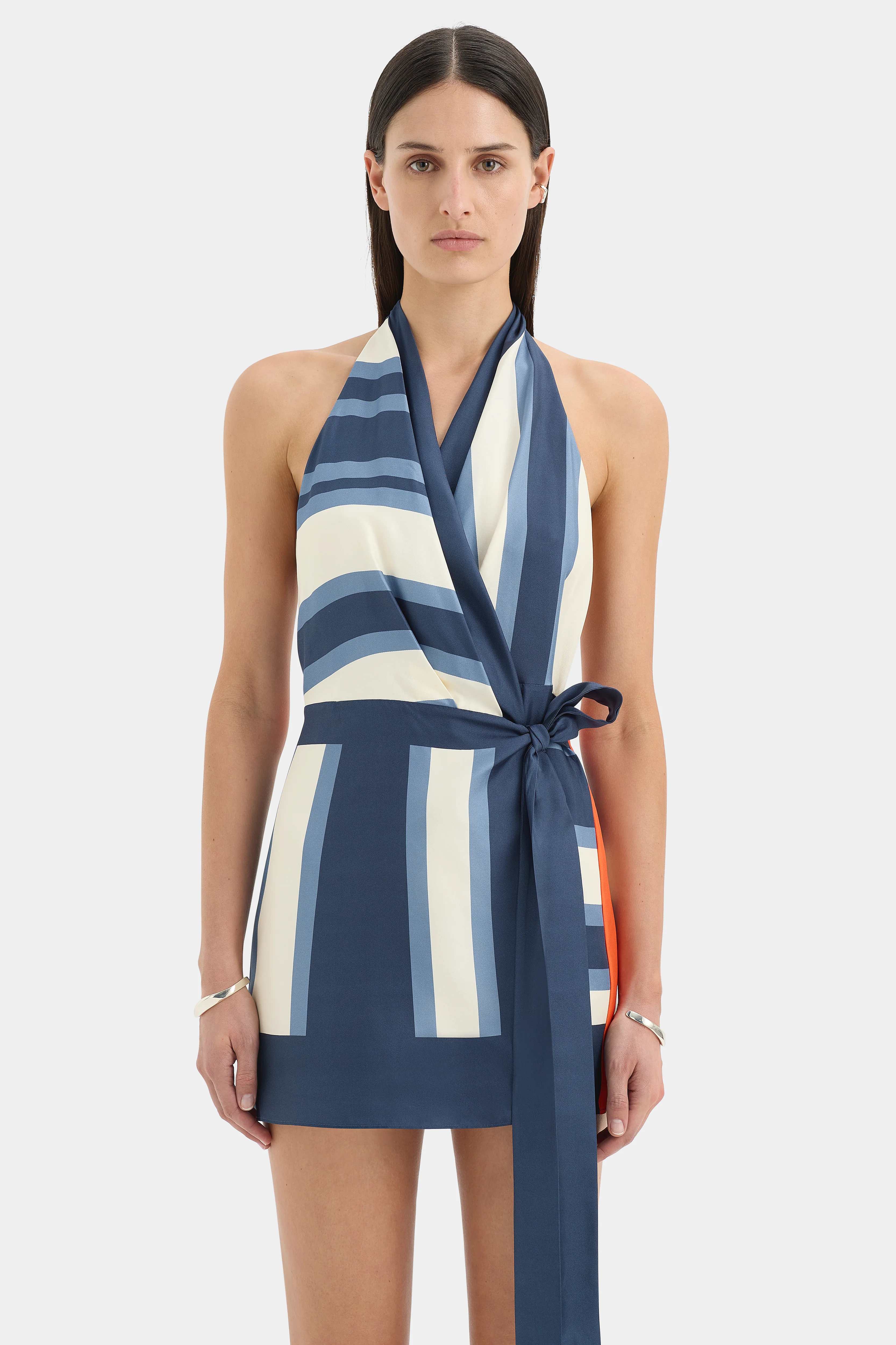 Dazed Wrap Halter Mini Dress - Image 4