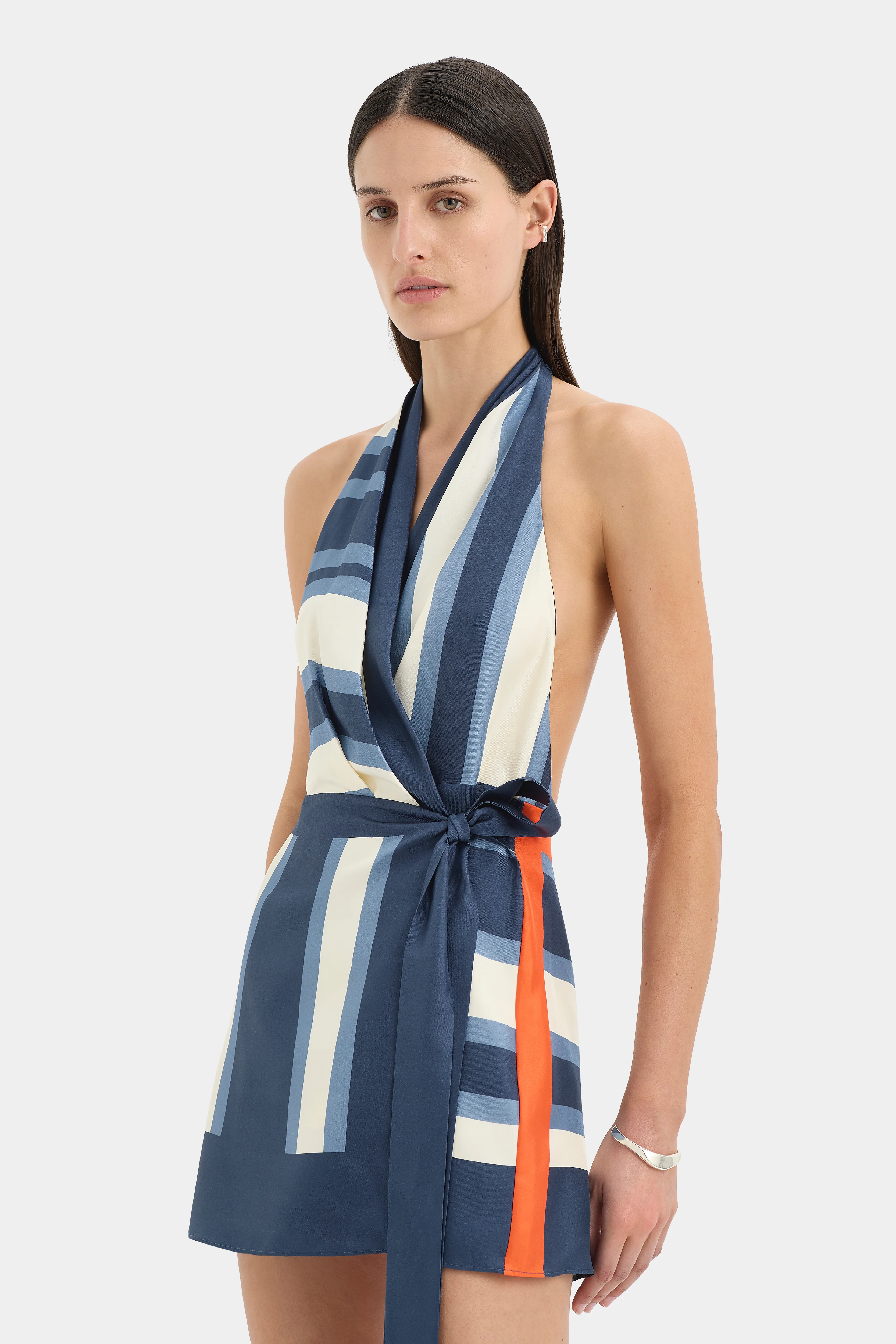 Dazed Wrap Halter Mini Dress - Image 5