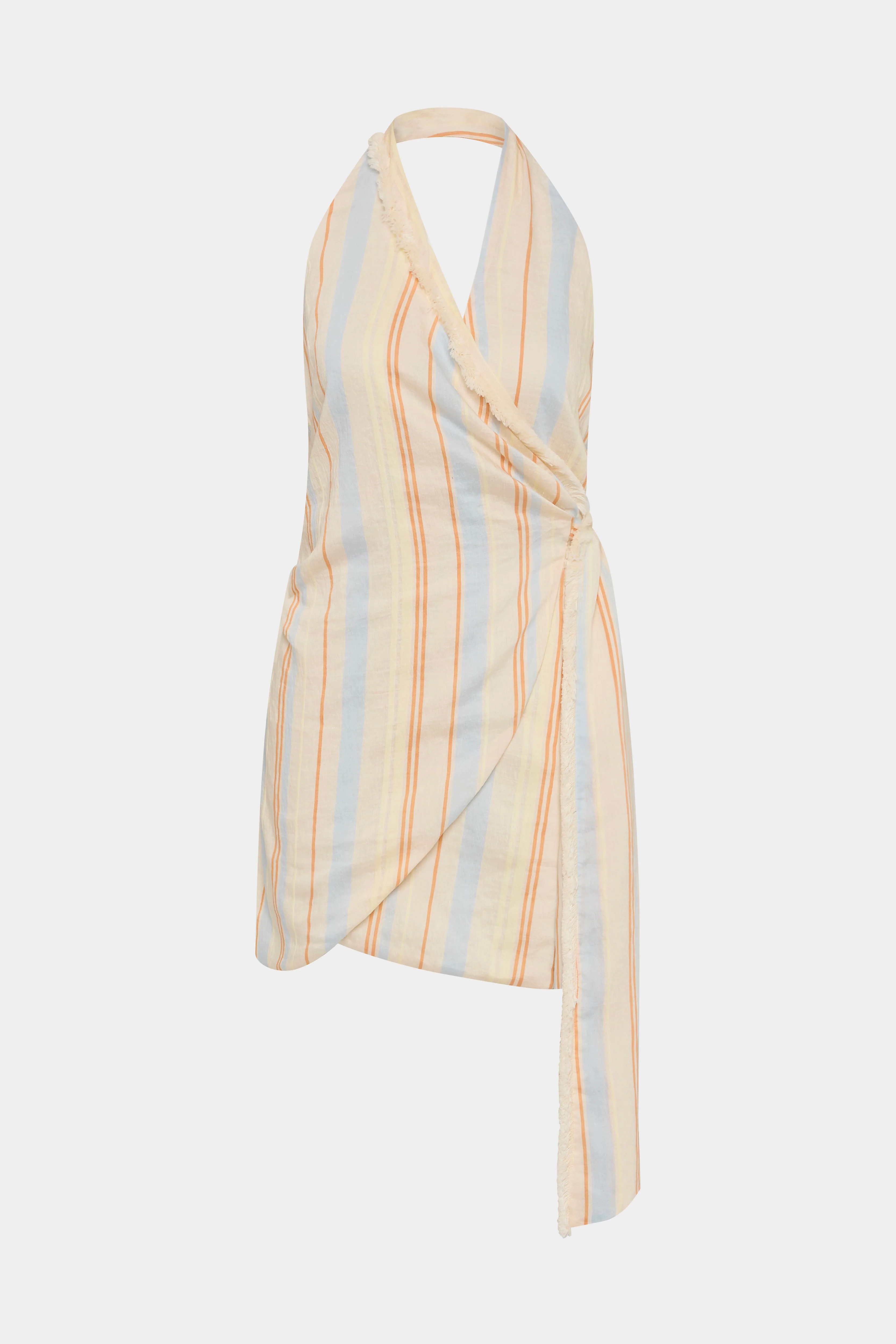 Pernille Wrap Halter Mini Dress - Image 6